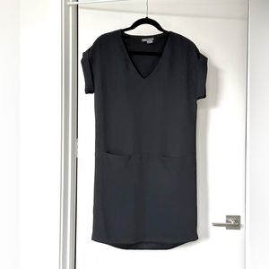 Vince Little Black Short Sleeve Sheath Pocket LBD Dress